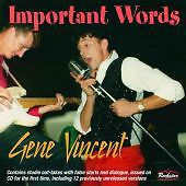 GENE VINCENT Important Words CD - NEW Sealed - Rockabilly Rock &#039;n&#039; Roll 1950s