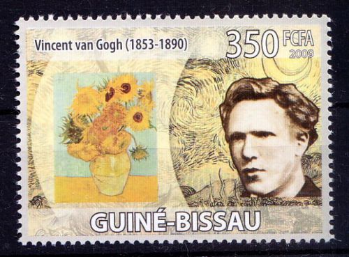 Vincent Van Gogh, Painting, Sunflowers, Dutch Painter, Guine Bi. MNH,