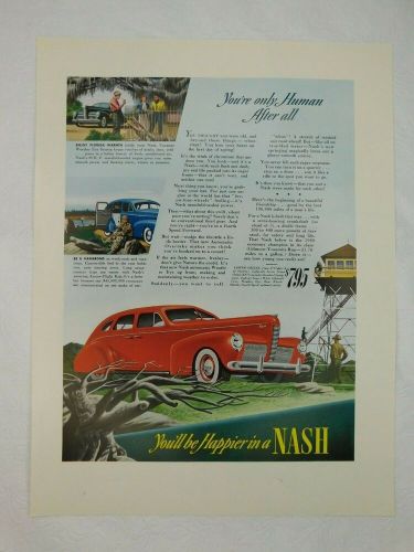 Nash classic motor car automobile exercise vintage advertisement magazine page