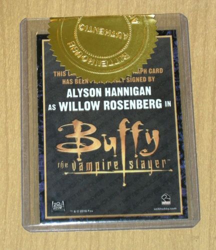 2017 rittenhouse buffy vampire series 2 alyson hannigan autograph willow