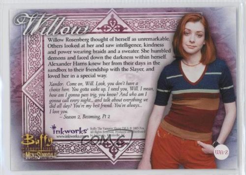 2005 buffy the vampire slayer and men of sunnydale alison hannigan willow 7v7