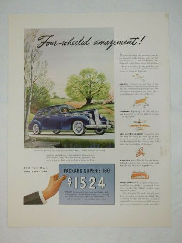 Packard service motor classic car man cave vintage advertisement magazine page