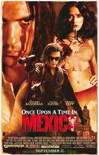 DESPERADO &amp; ONCE UPON A TIME IN MEXICO MOVIE POSTER Both Original One Sheets !!