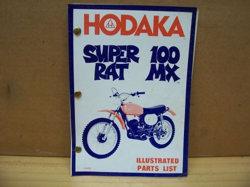 Vintage original hodaka illustrated parts list book manual super rat 100 mx