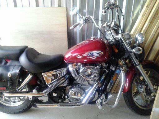 2003 Honda Shadow Spirit 1150 Red, Crome