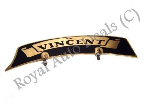 BRASS FRONT MUDGUARD NUMBER PLATE FOR VINTAGE VINCENT MOTORCYCLE @ US