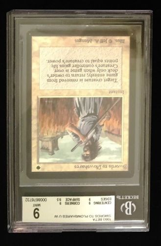 Bgs beta swords to plowshares 9 magic beckett graded mtg