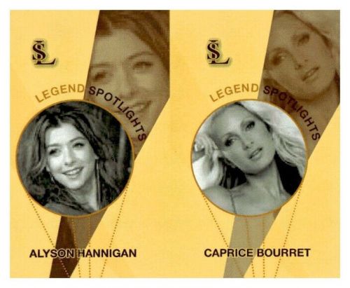 #ul2775 alyson hannigan, caprice bourret uncut spotlight card strip