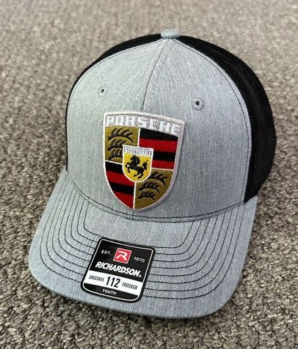 Porsche hat vintage style snapback mesh cap handcrafted to order