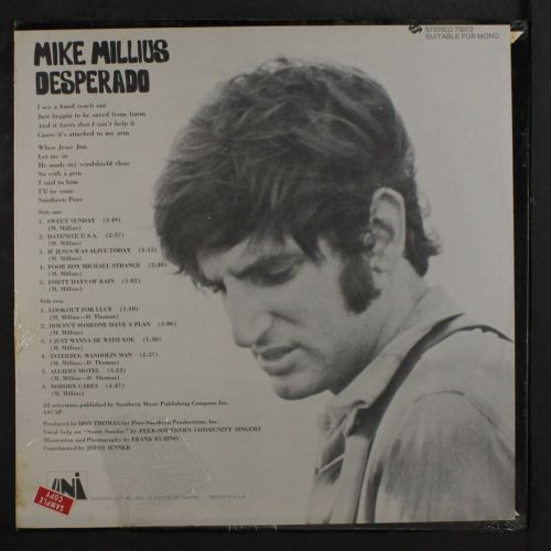 MIKE MILLIUS: desperado UNI 12&#034; LP 33 RPM Sealed