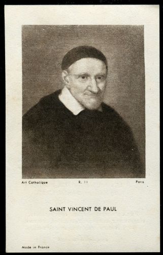 OLD HOLY CARD OF ST VINCENT OF PAUL