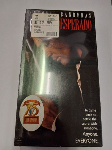 Desperado (VHS, 1996, Closed Captioned) 75 Years Columbia NEW Tare in Shrink