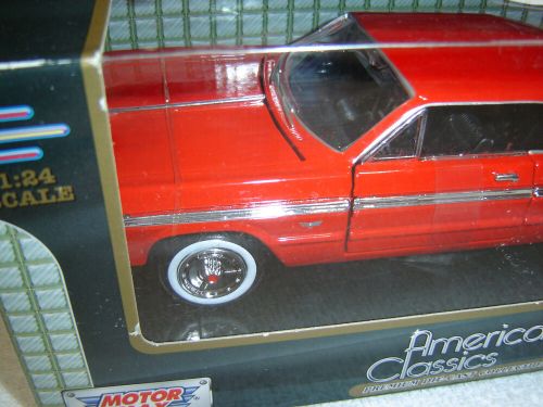 MOTOR MAX AMERICAN CLASSICS 1964 CHEVY IMPALA 2Dr. RED 1:24 Diecast NEW