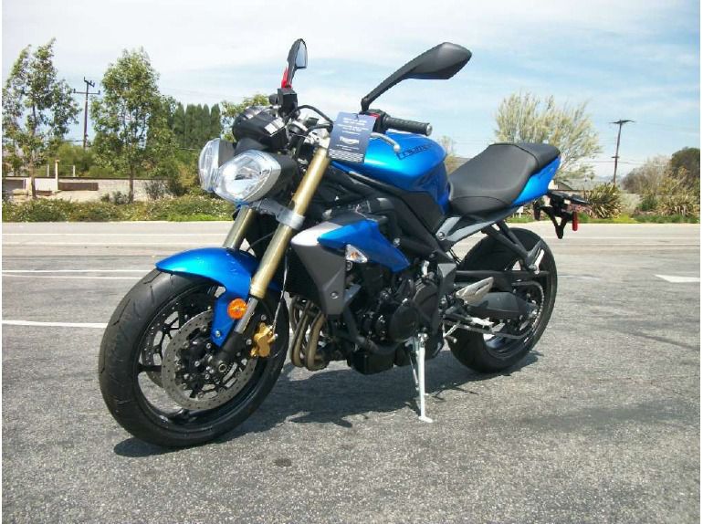 2013 triumph street triple abs - caribbean blue 