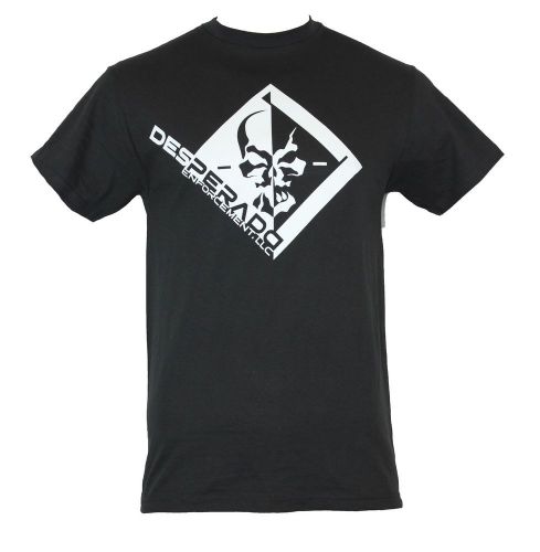 Metal gear mens t-shirt - desperado enforcement skull logo image