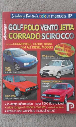 VW Golf,Polo,Vento,Jetta,Scirocco,Corrado 1974-2001 Workshop Manual GTi,VR6