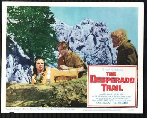 Lobby card: desperado trail 11&#034;x14&#034; lobby card #7 lex barker pierre brice wes...