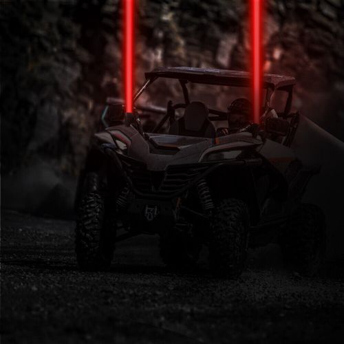 2PCS Laser Whip Light Pods Spot Overlanding Offroad UTV Sky Tracer Marine Boat