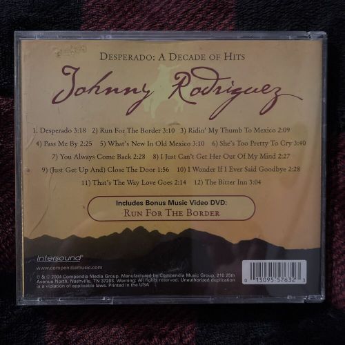 Desperado: a decade of hits by johnny rodriguez (cd, jun-2004, intersound)