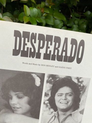 Vintage Sheet Music Desperado Eagles Linda Ronstadt 1973 Classic 70s Rock