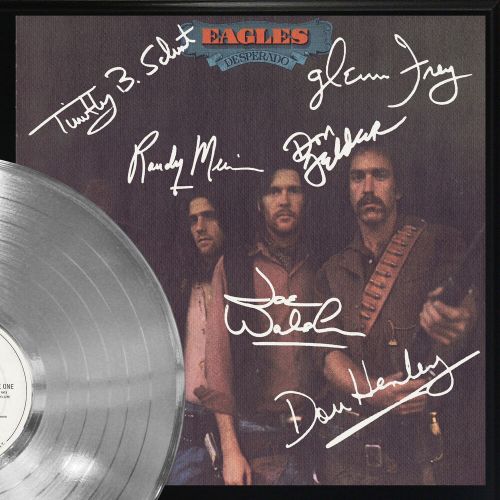 Eagles desperado silver lp record signature display