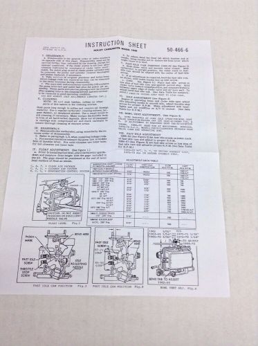 HOLLEY 1920 CARBURETOR KIT 1964-1965 AMERICAN MOTORS CLASSIC 199-232 V6