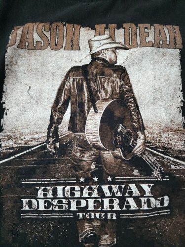 Jason Aldean 2023 Highway Desperado Tour Black T-Shirt Size Large L