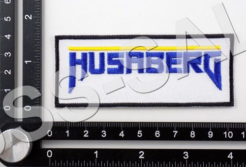 HUSABERG EMBROIDERED PATCH IRON/SEW ON ~4&#034; x 1-5/8&#034; ENDURO RACING MOTORCYCLES FE