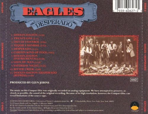 EAGLES - DESPERADO NEW CD