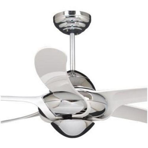 Vento Uragano 54 in. Indoor Chrome Ceiling Fan with 5 White Blades K-00033