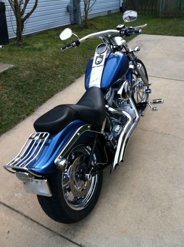 2006 Chopper Blue Pearl Softail Standard Lots of Chrome