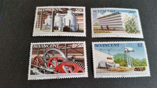 St.vincent 1982 sg 686-689 1st anniv of re-introduction of sugar mnh