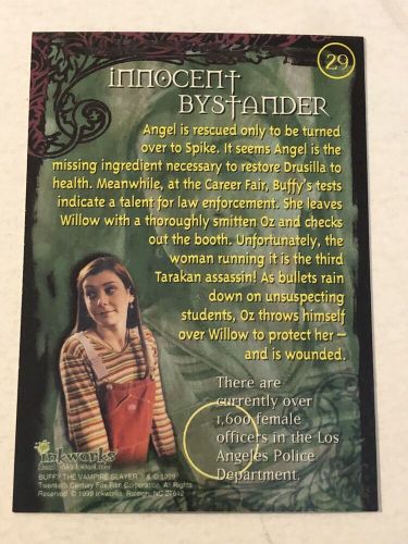 Buffy the vampire slayer s-2 trading card #29 alyson hannigan