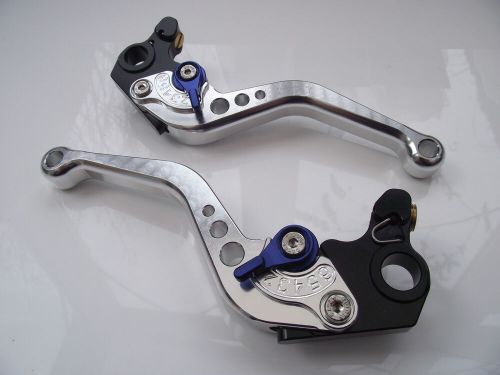 Hyosung GT250R (06-10), CNC levers short silver/blue adjusters, F8/H8