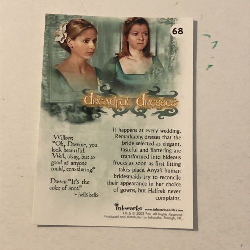 Buffy The Vampire Slayer Trading Card #68 Alyson Hannigan Sarah Michelle Gellar