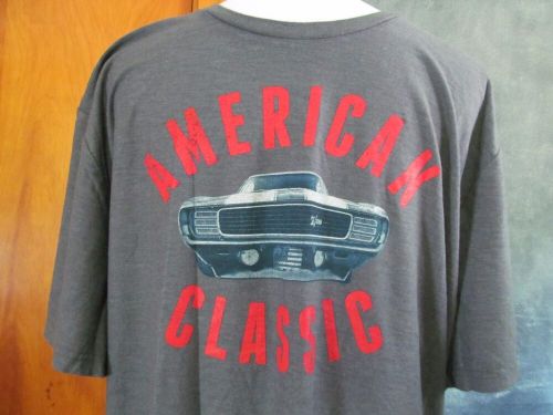 Gm gray xl american classic t shirt camaro z28 muscle car 1970&#039;s