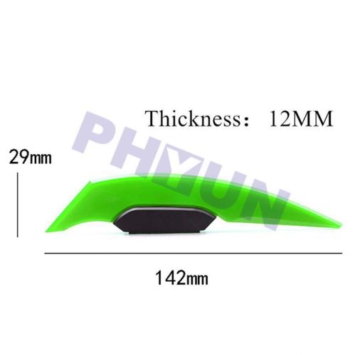 6pcs green abs universal moped scooter side winglet wings spoiler wind deflector