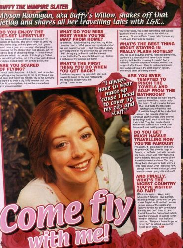 (L&amp;K) Alyson Hannigan : Come Fly With Me Article &amp; 11x9 Poster