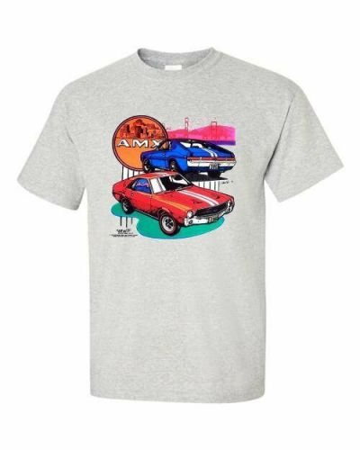 1968-1969 american motors amx muscle car t-shirt single or double print cc35