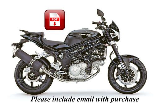 Hyosung gt650 comet 2003 to 2005 workshop manual - pdf files