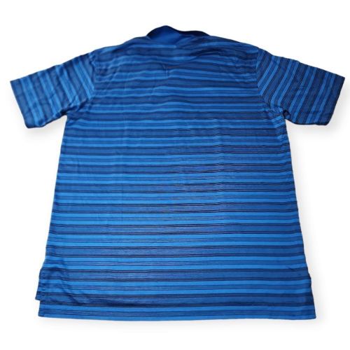 Peter millar cotton polo shirt blue stripes m