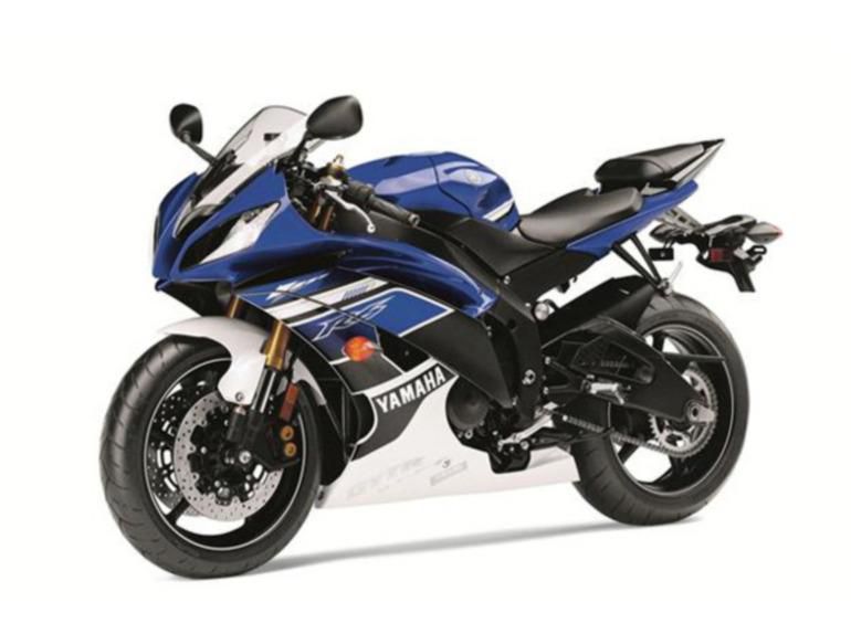 2013 yamaha yzf-r6 blue-white  sportbike 