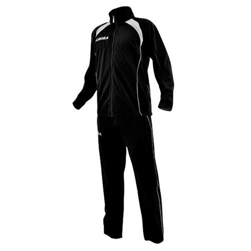 Legea Vento Men&#039;s Microfibre Tracksuit Black / White, Cotton Lined S M L XL