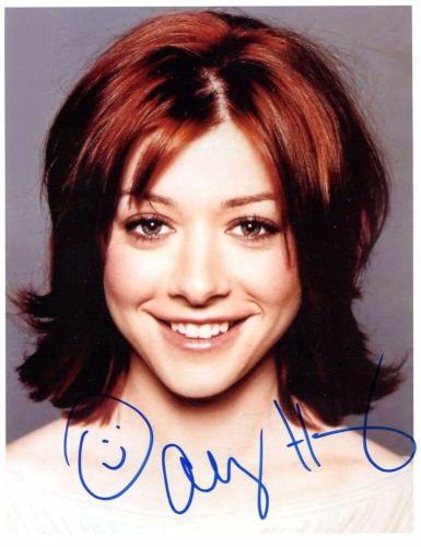 Alyson hannigan actress autograph, in-person signed photo