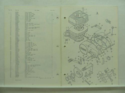 Hodaka Super Rat 100 MX 1974 1975 Illustrated Parts List B2271