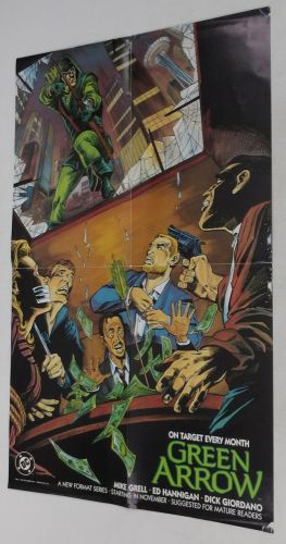 Green Arrow 13&#034; x 22&#034; Poster - Ed Hannigan &amp; Dick Giordano art - DC Comics 1987