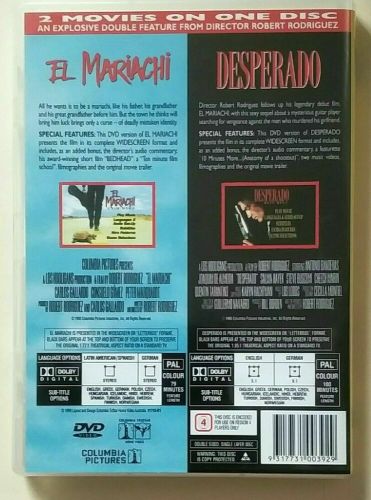 Desperado DVD + El Mariachi - Movie Double - Robert Rodriguez FAST NEXT DAY POST