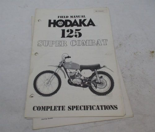 Lot of 3 hodaka specification books super 125 combat wombat dirt squirt 100