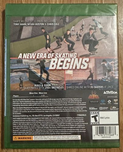 Tony hawk&#039;s pro skater 5 - xbox one- new sealed