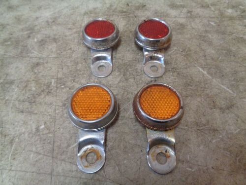 1971 HODAKA ACE 100 REFLECTOR SET ( 2 AMBER AND 2 RED )